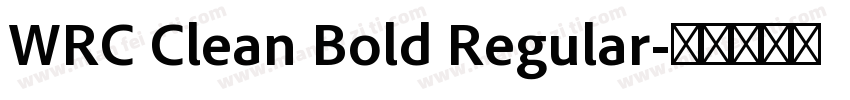 WRC Clean Bold Regular字体转换